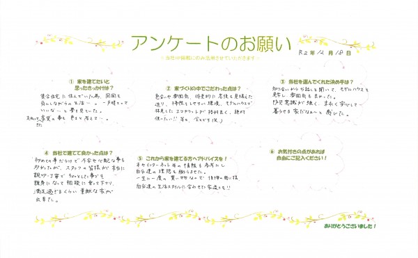 お客様の声をいただきました❕