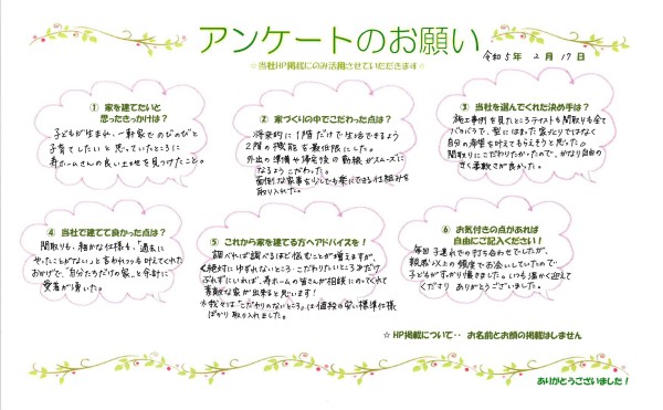 お客様の声をいただきました！